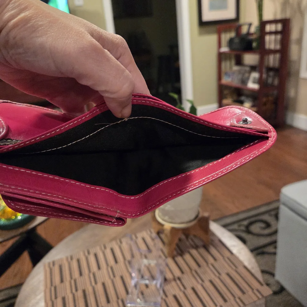 Pink TAXI Leather Wallet